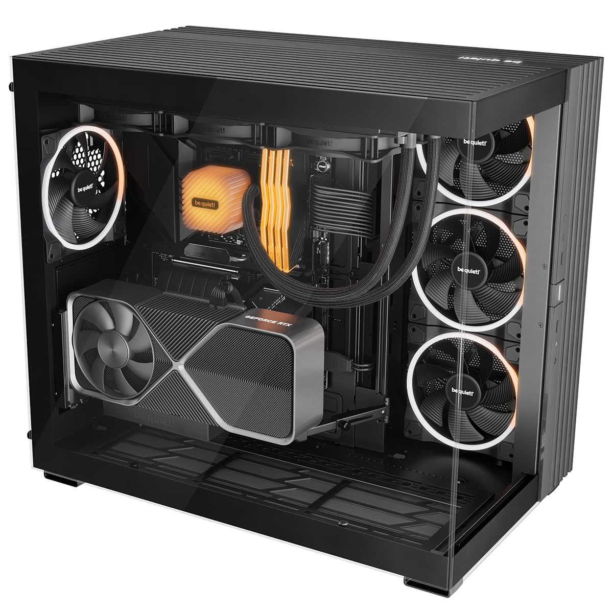 be quiet! Light Base 900 DX Black PC case, Fully windowed Front